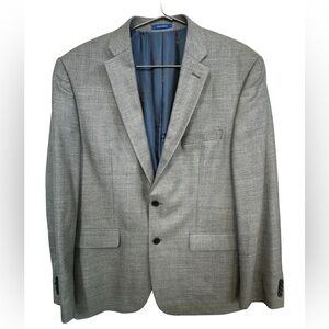 High End Vince Camuto Wool Blend Gray Men’s 42R Suit Blazer Jacket MINTY
